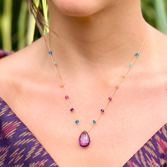 Amethyst Rainbow Drop