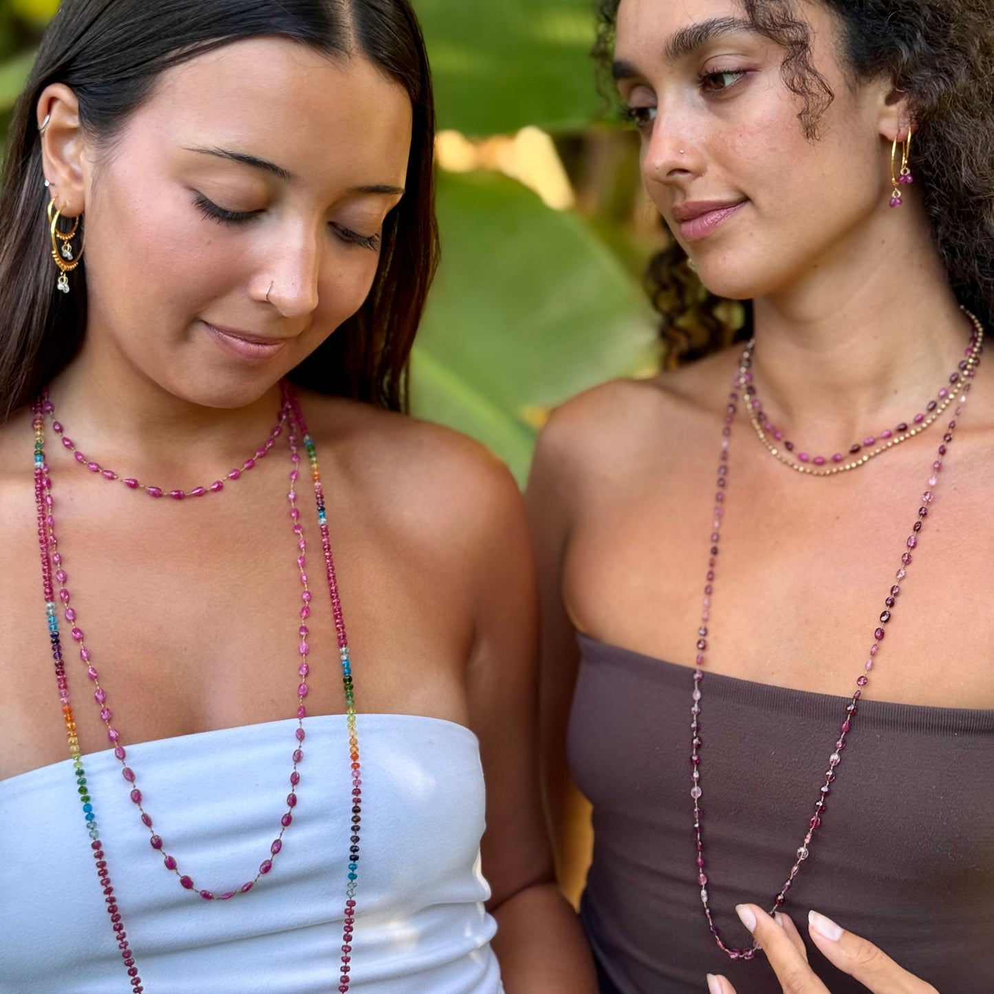 Ruby & Pink Sapphire Drop Choker
