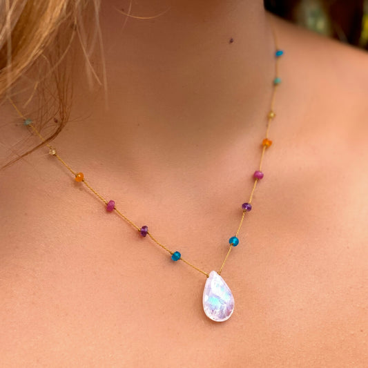 Moonstone Rainbow Drop