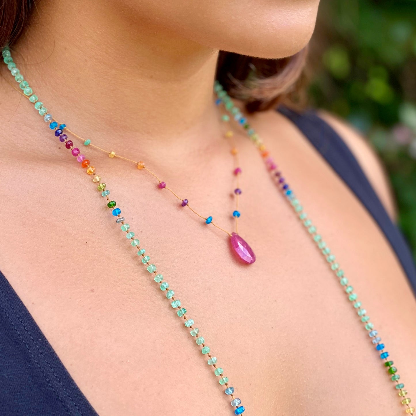 Zambian Emerald Rainbow Lei