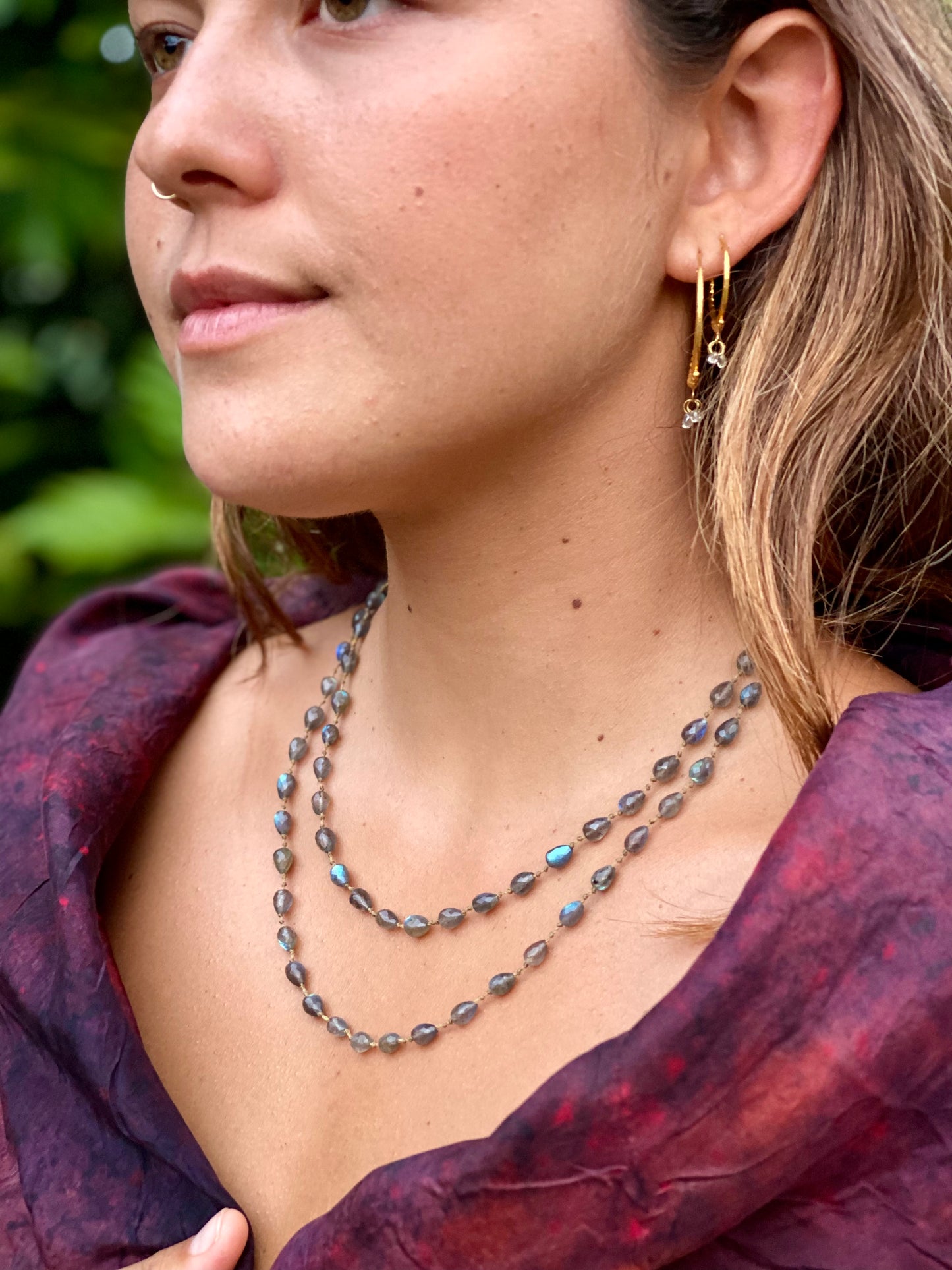 Labradorite Drop Lei