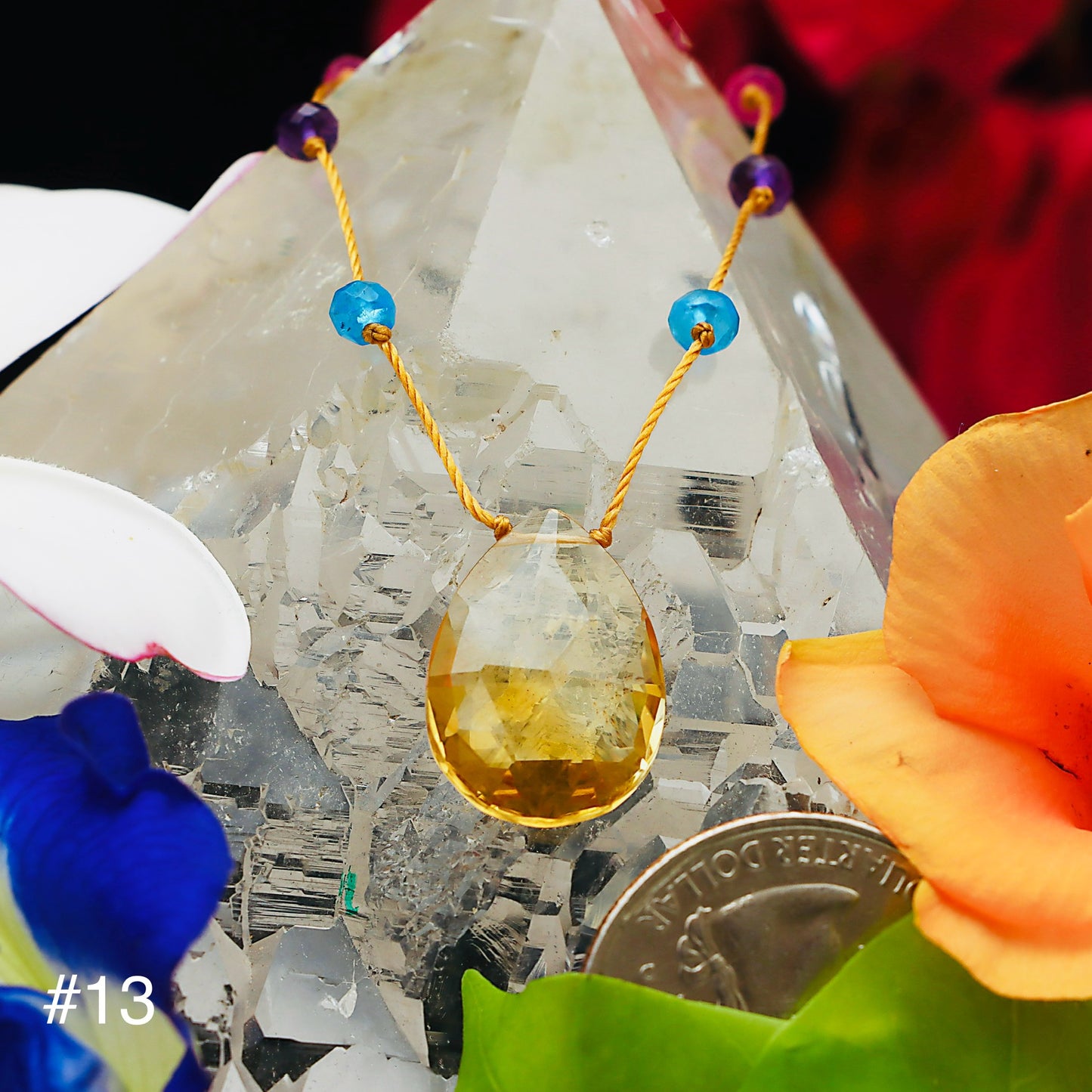 Citrine Rainbow Drop