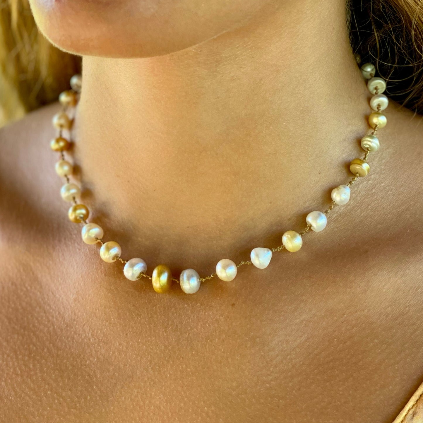 Golden South Sea Pearl Choker