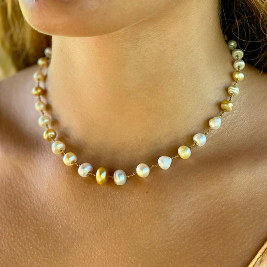 Golden South Sea Pearl Choker