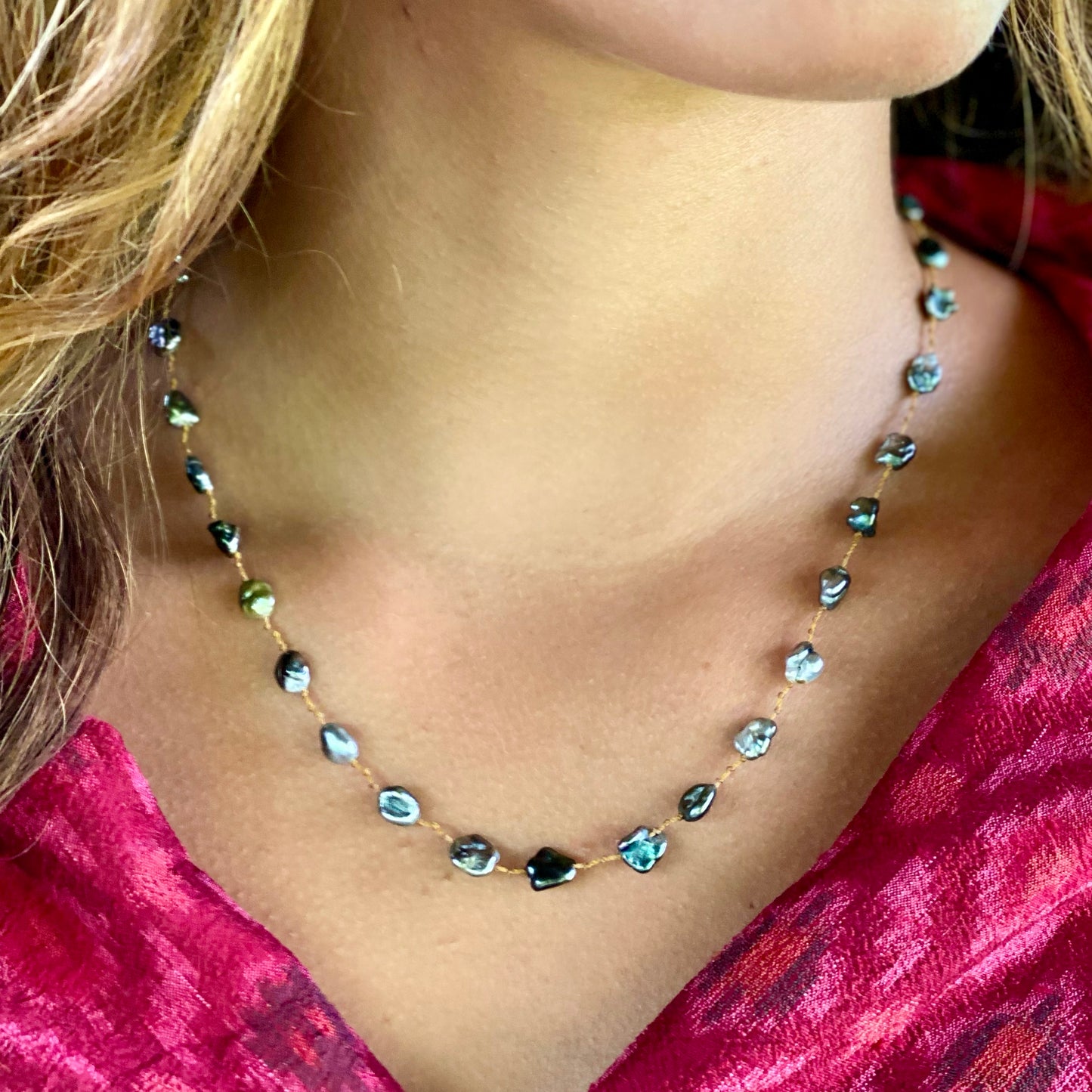 Tahitian Keshi Short Necklace