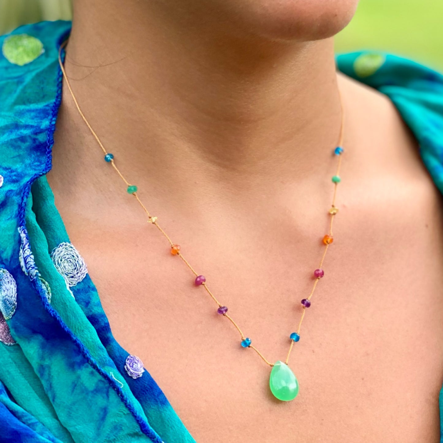 Chrysoprase Rainbow Drop