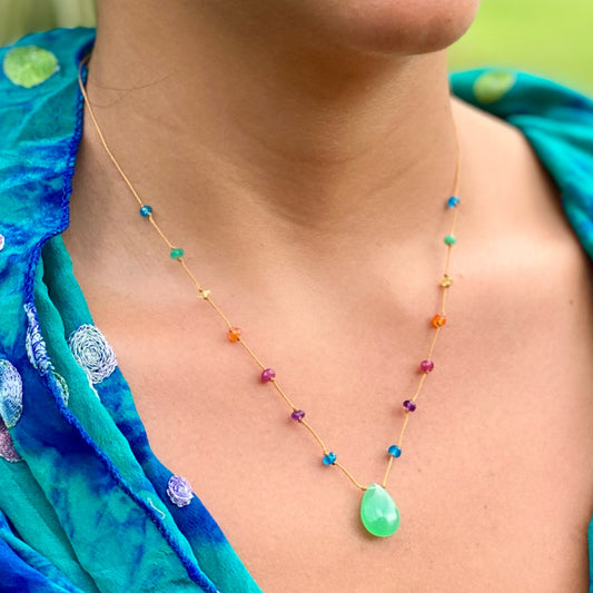 Chrysoprase Rainbow Drop