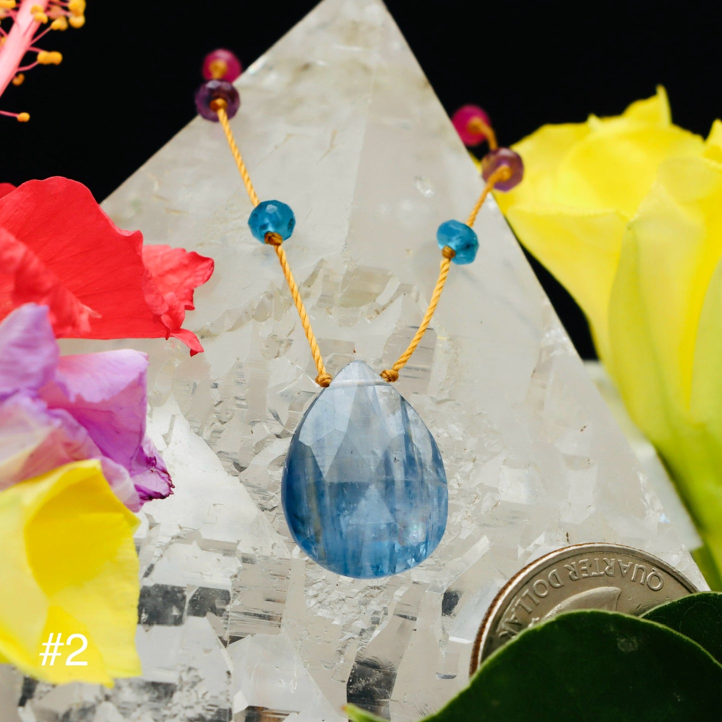 Blue Kyanite Rainbow Drop