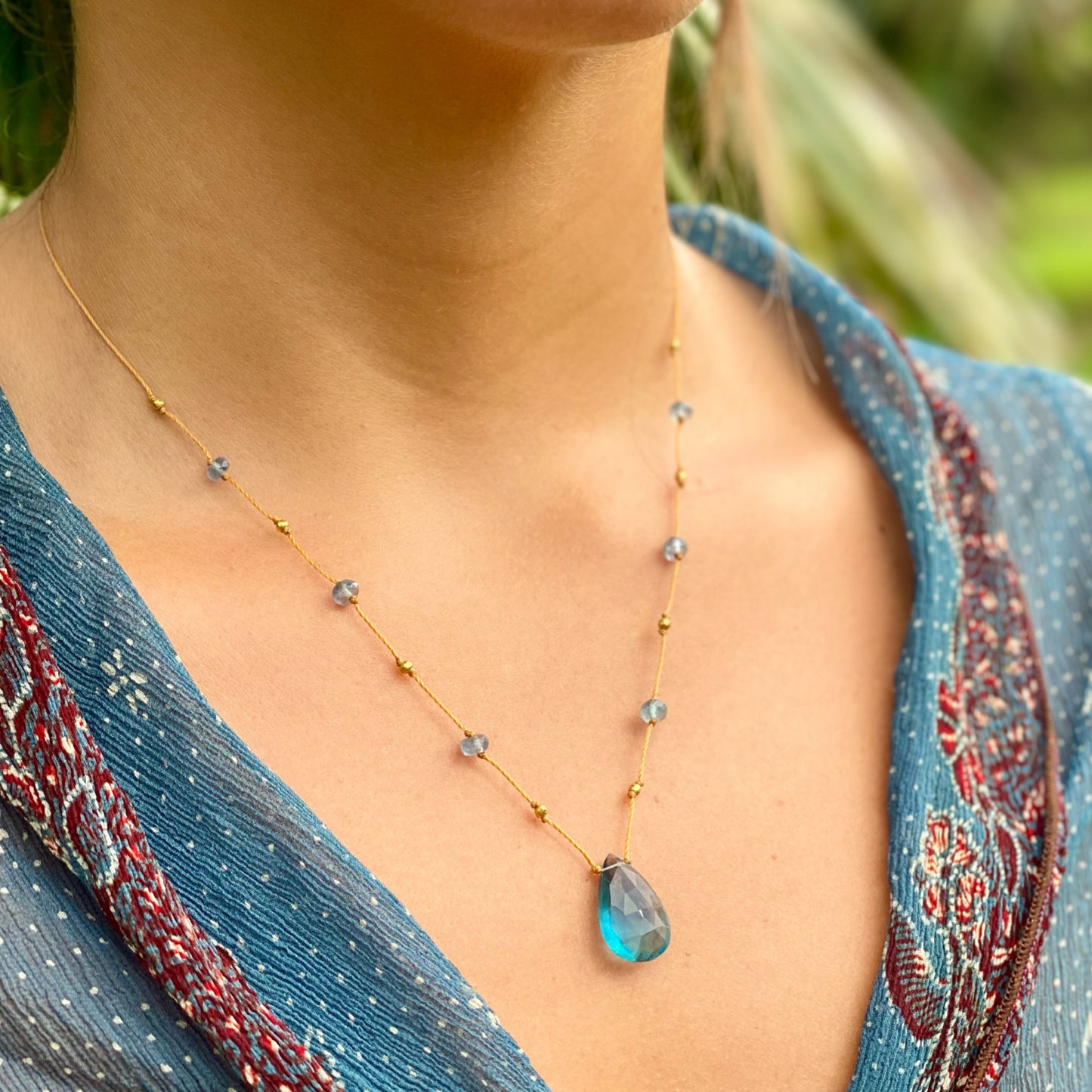 Teal Fluorite Alohi Drop