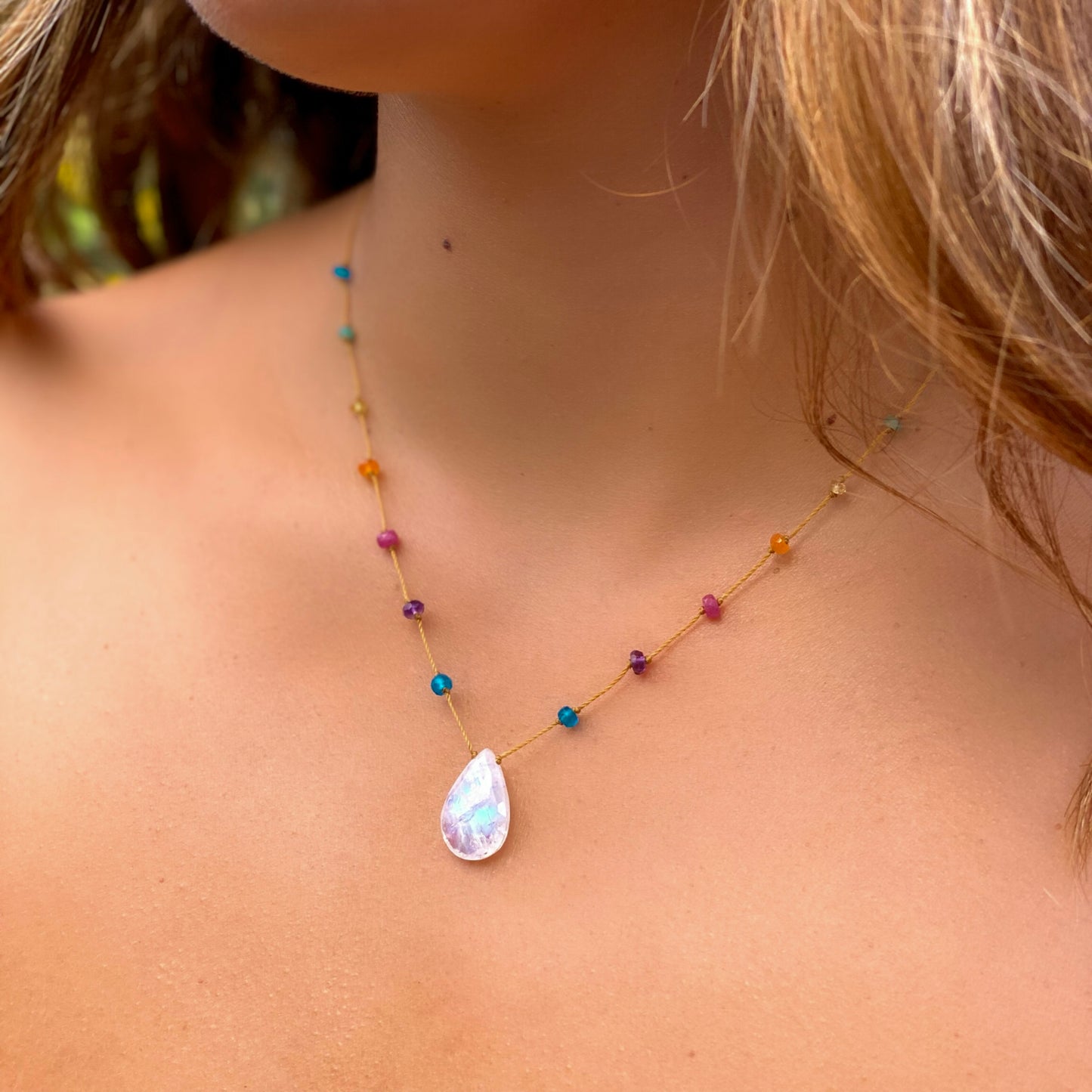 Moonstone Rainbow Drop