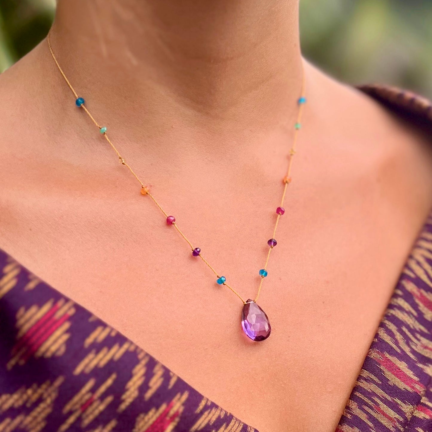 Amethyst Rainbow Drop