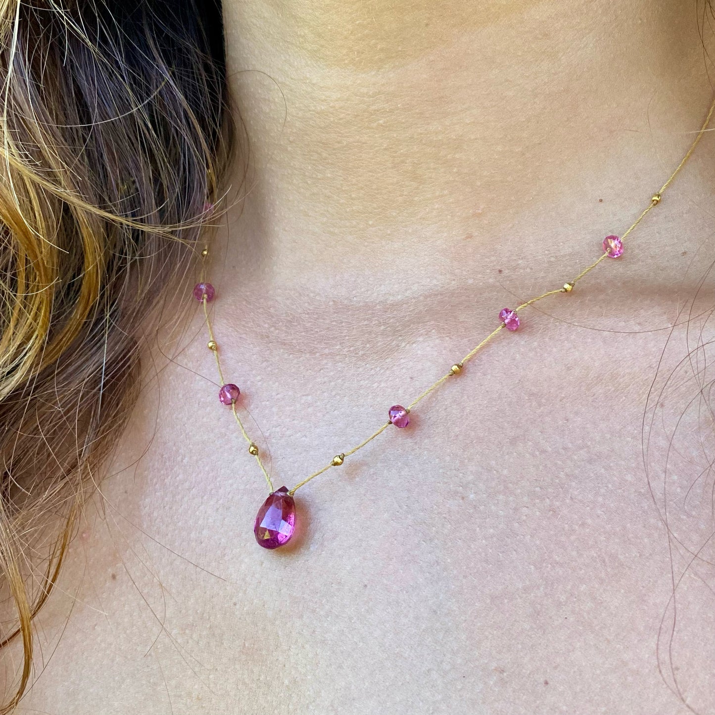 Pink Tourmaline Alohi Drop