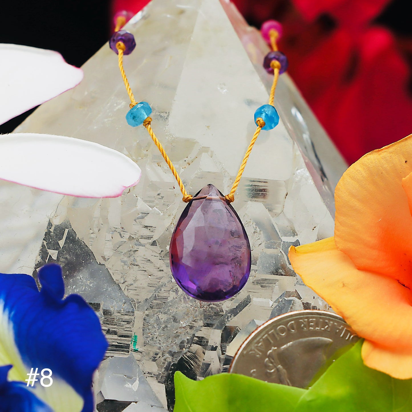 Amethyst Rainbow Drop