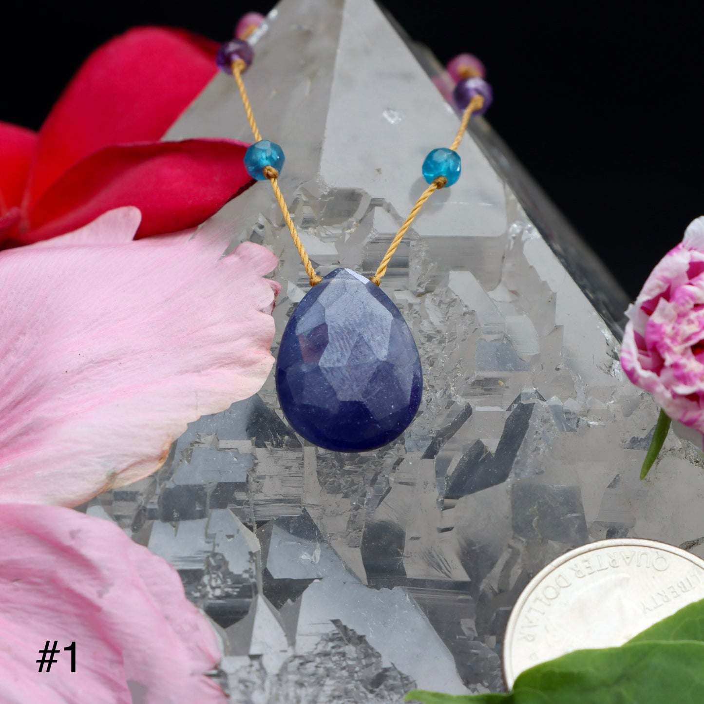 Blue Sapphire Rainbow Drop