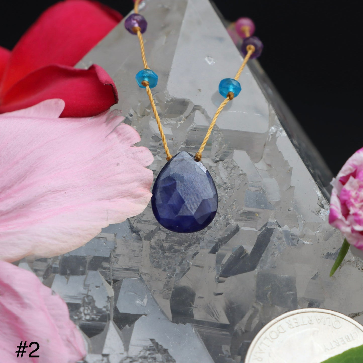Blue Sapphire Rainbow Drop