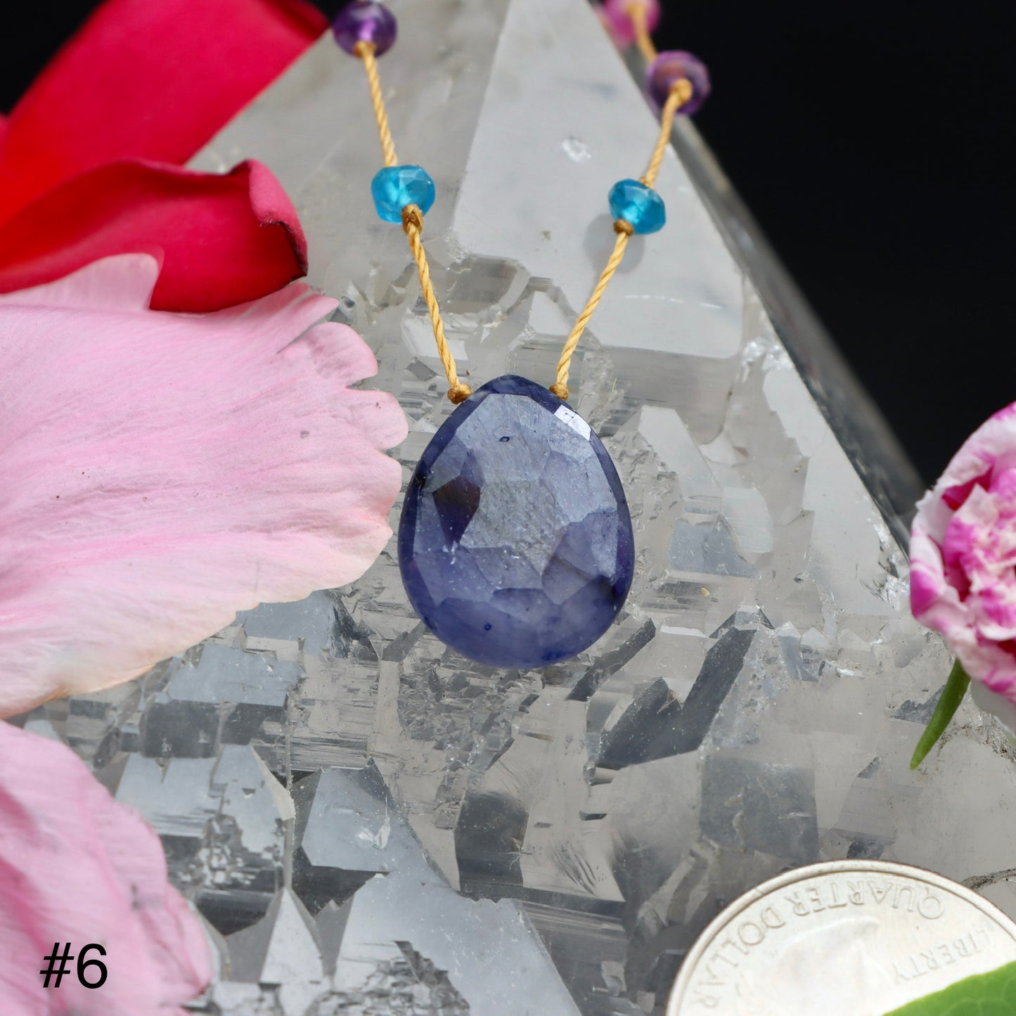 Blue Sapphire Rainbow Drop