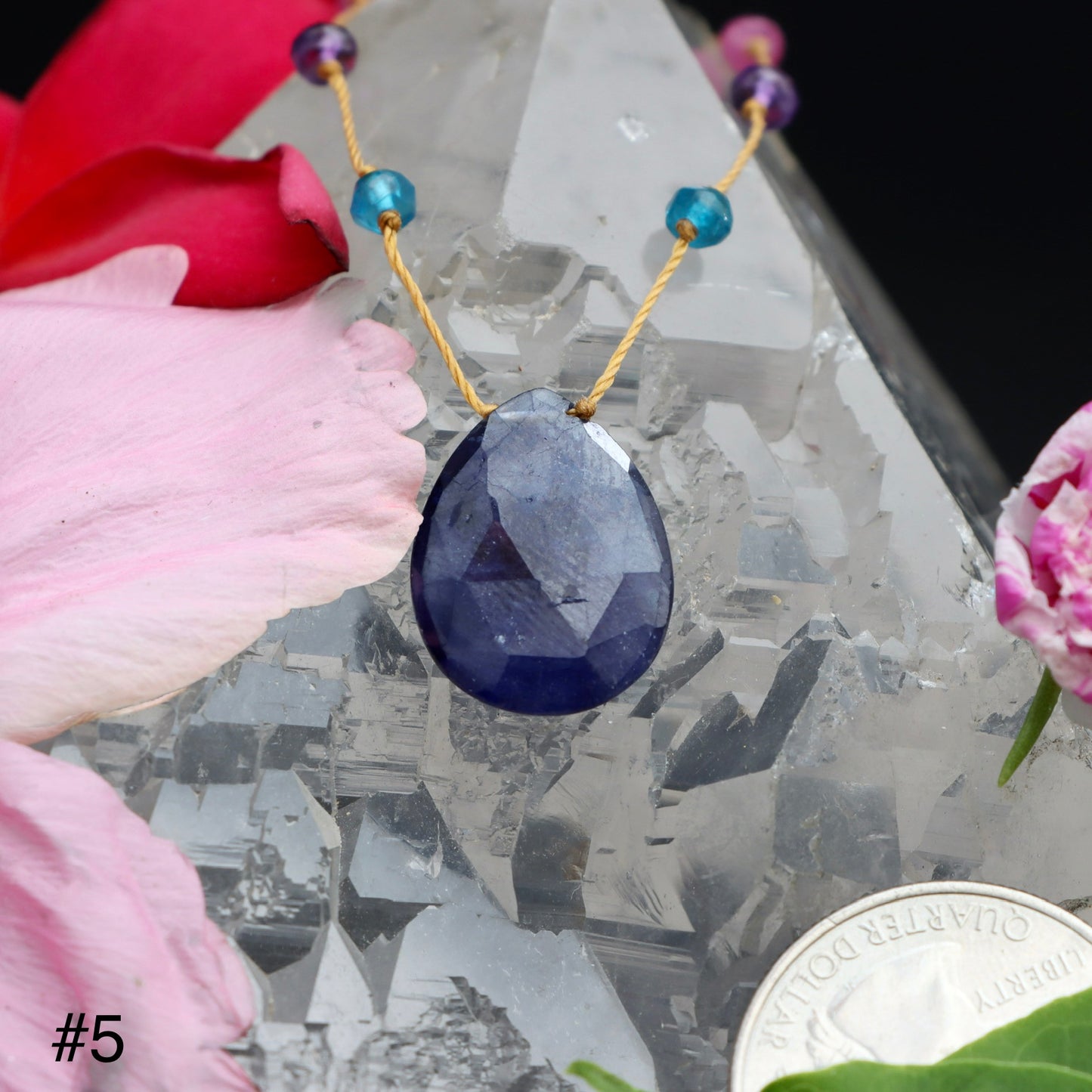 Blue Sapphire Rainbow Drop