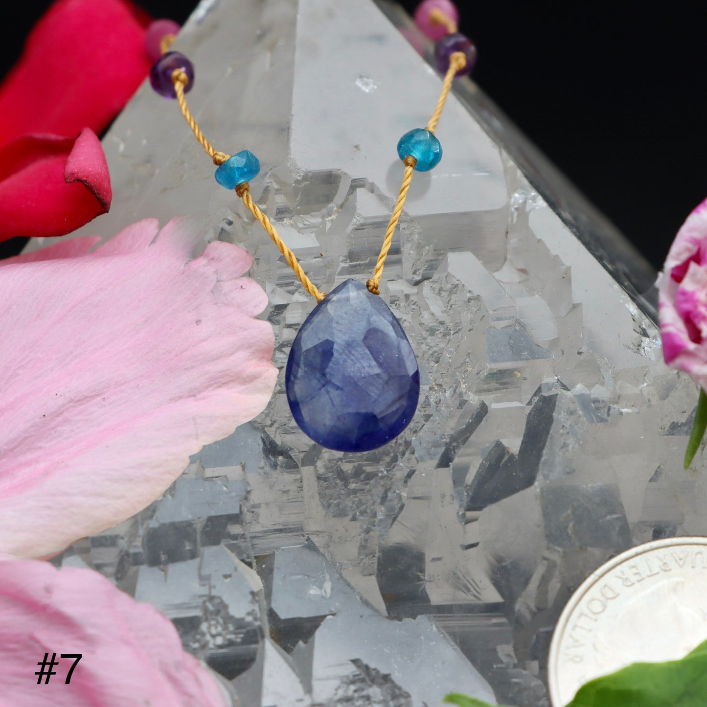 Blue Sapphire Rainbow Drop