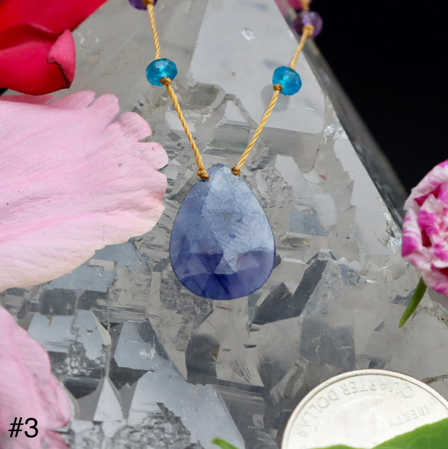 Blue Sapphire Rainbow Drop