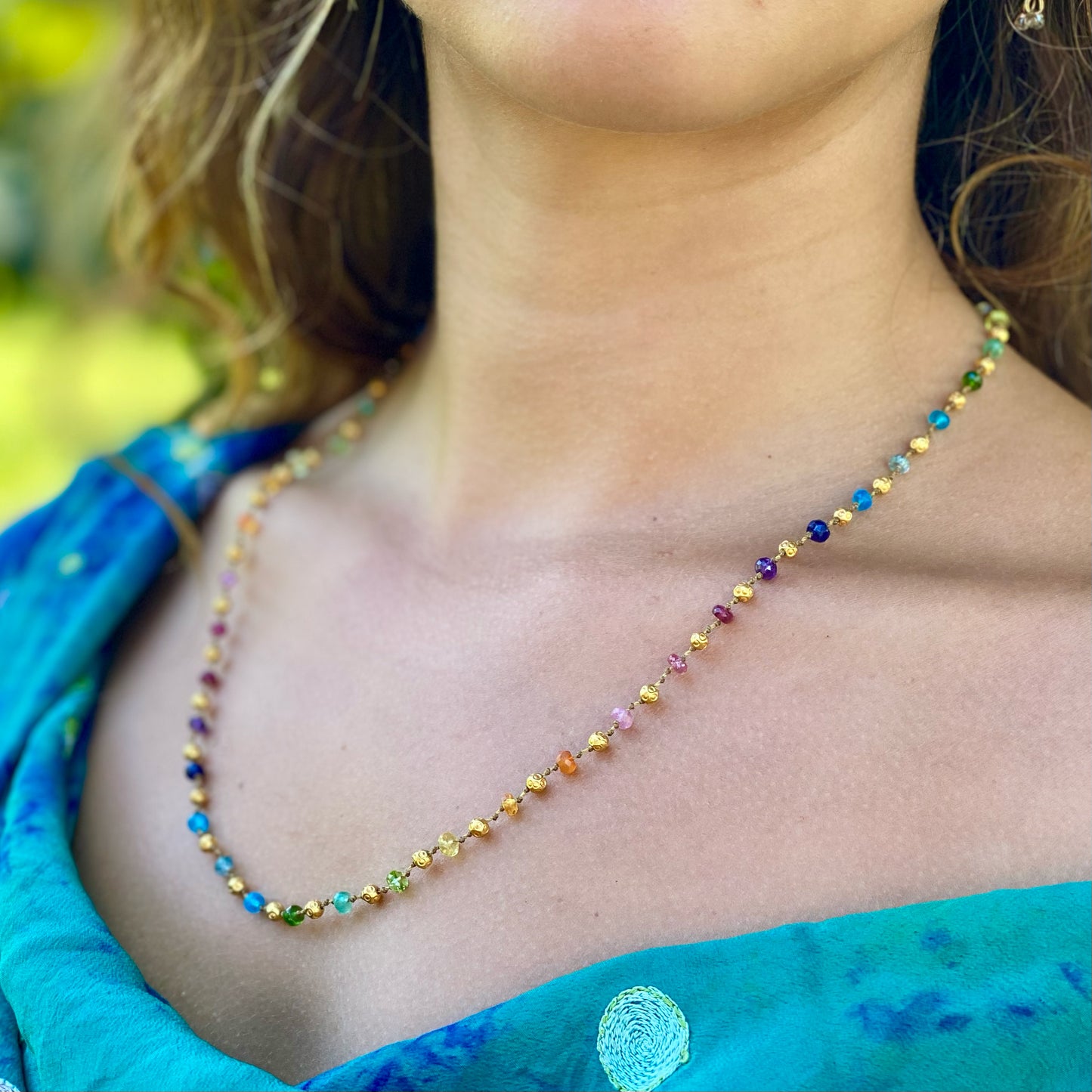 Rainbows & Gold Necklace