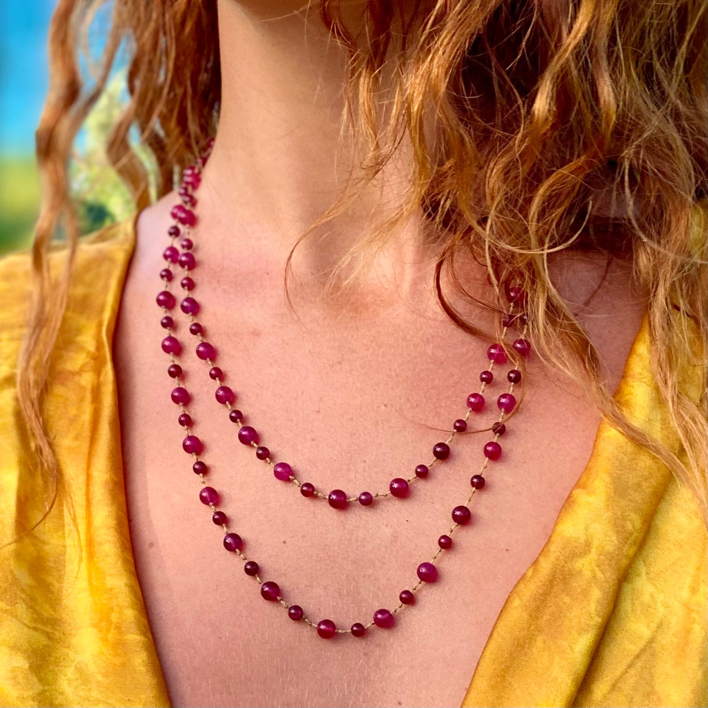 Smooth Ruby Mala