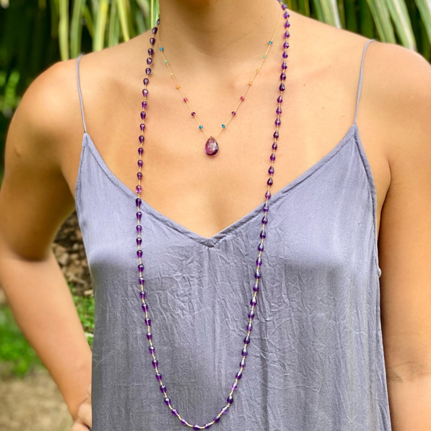 Amethyst Rainbow Drop