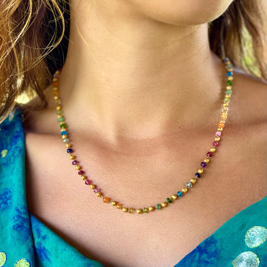 Rainbows & Gold Necklace