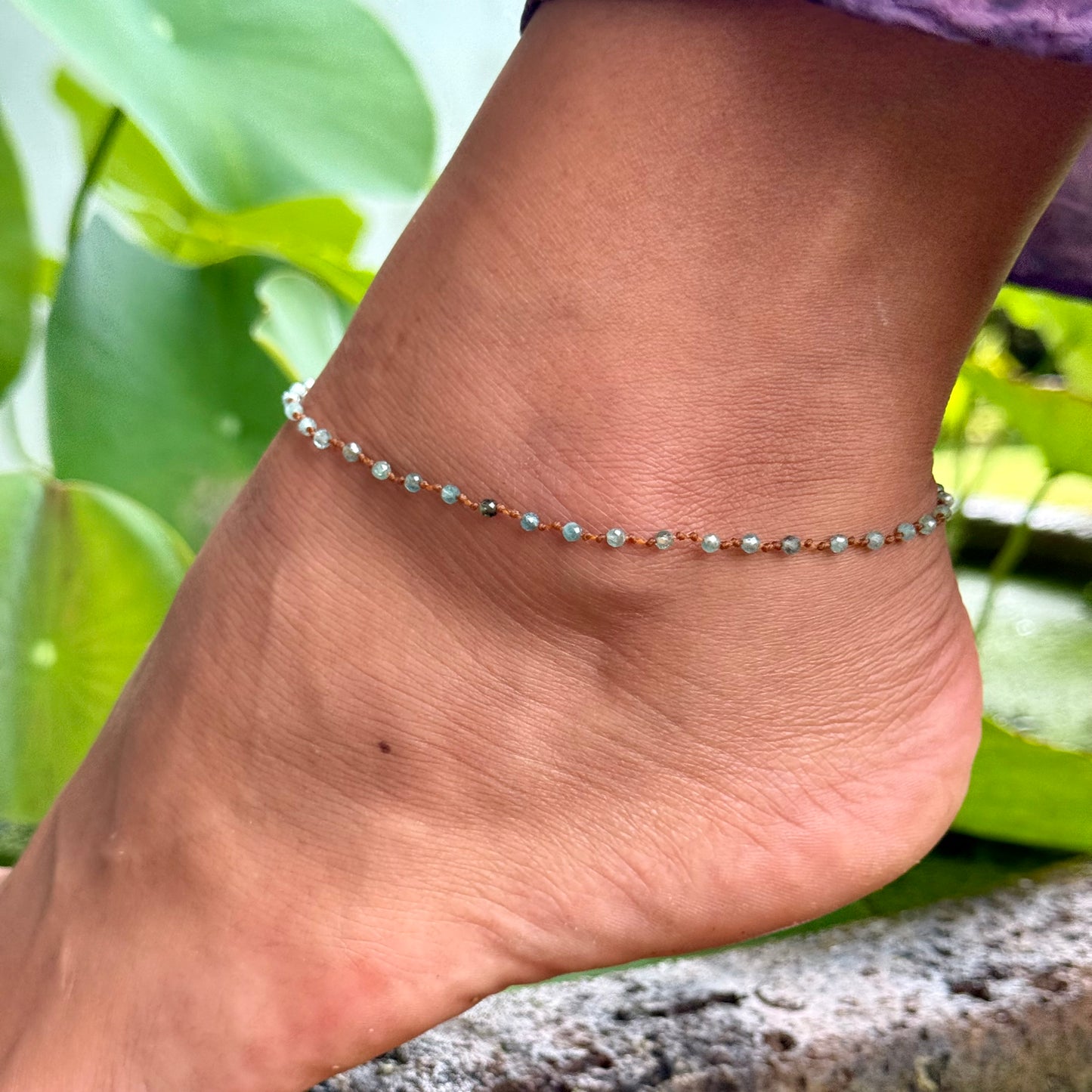 Blue Tourmaline Anklet