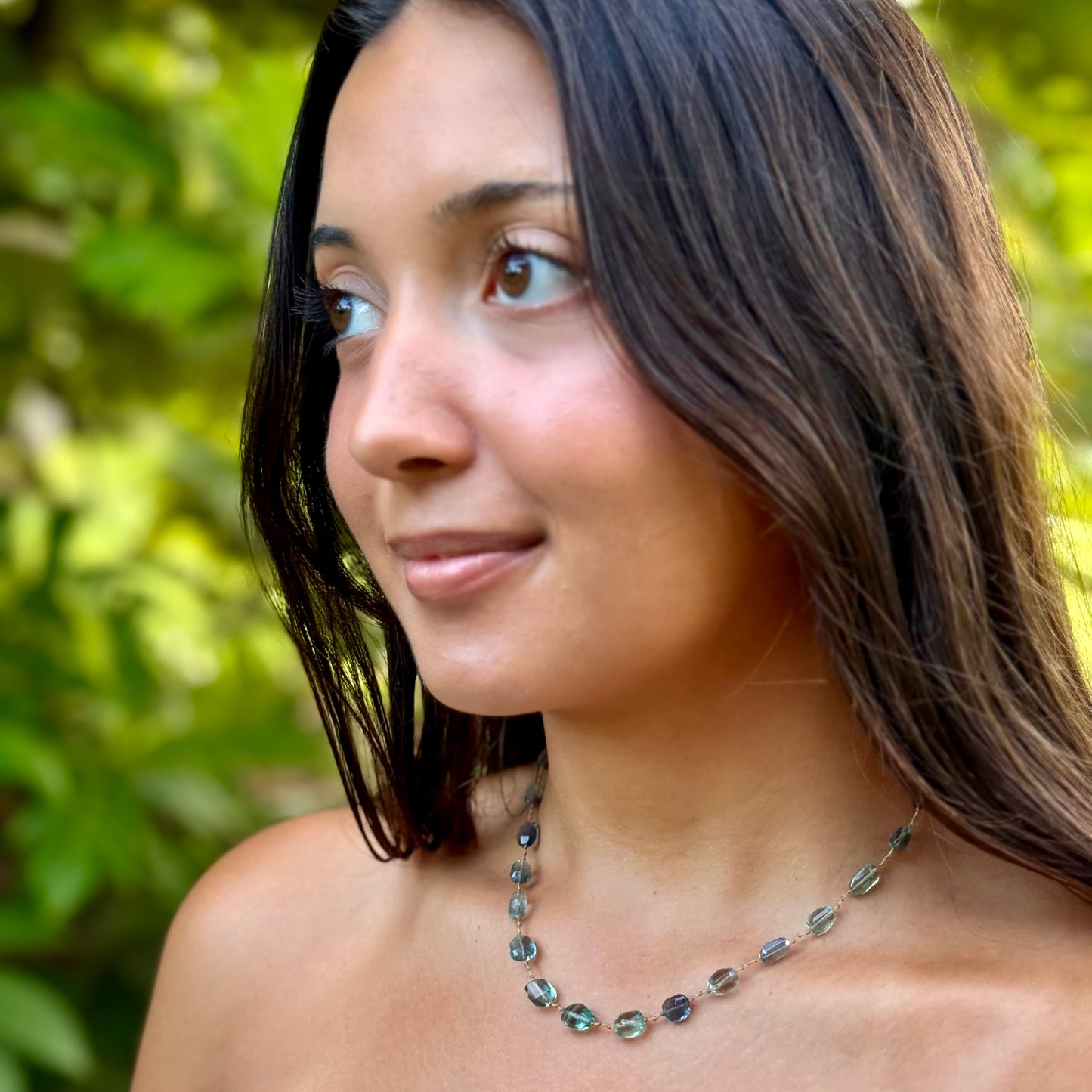 Fluorite Organically Cut Choker