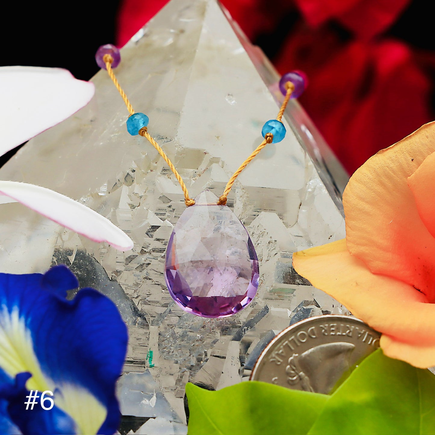 Lavender Amethyst Rainbow Drop