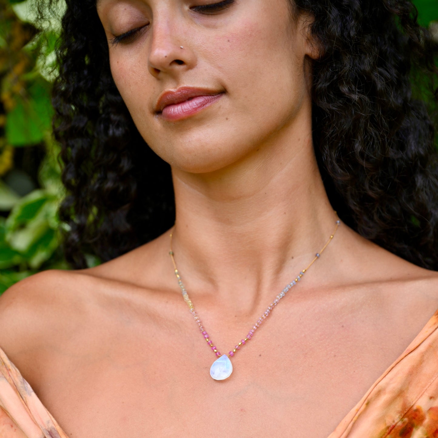 Moonstone & Gold with Pastel Sapphires Mana