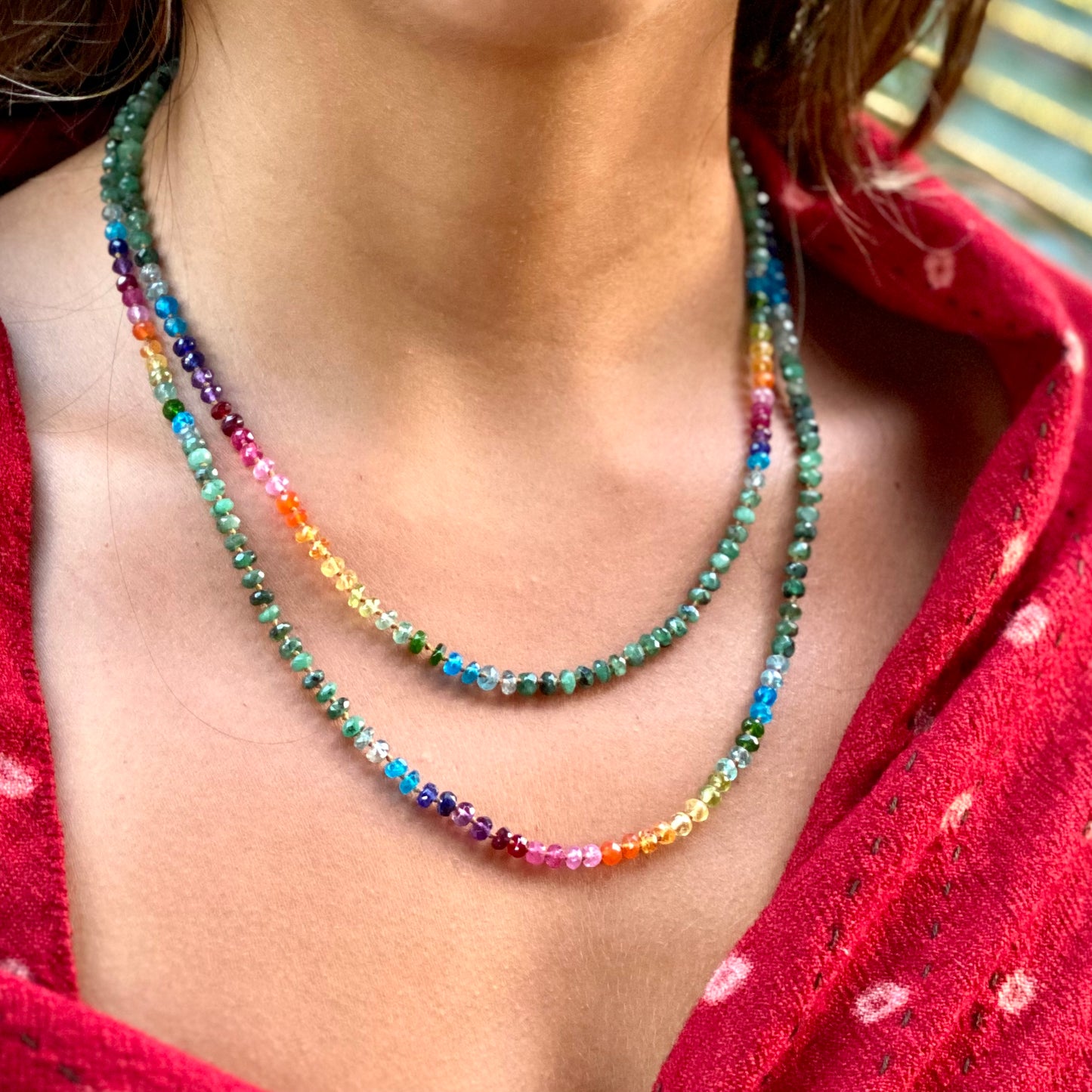Sakota Emerald Rainbow Lei