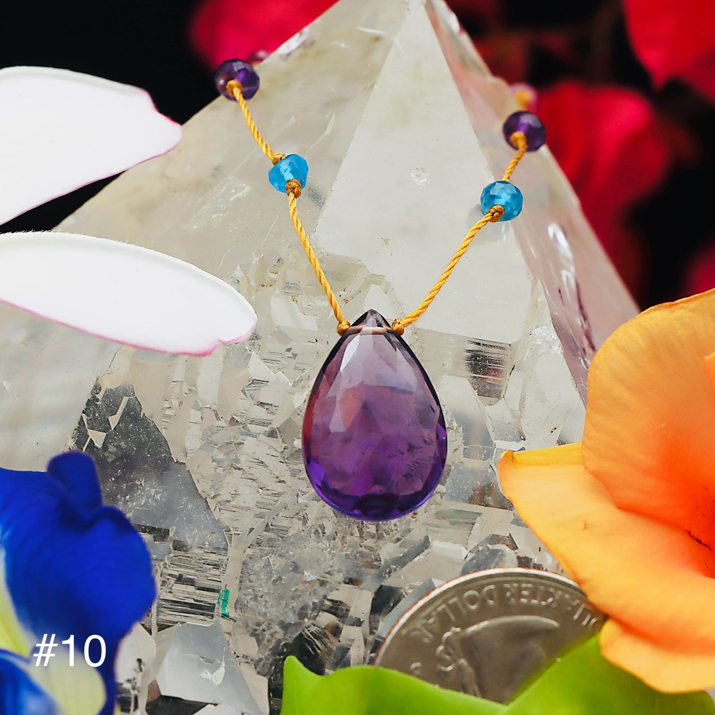 Amethyst Rainbow Drop