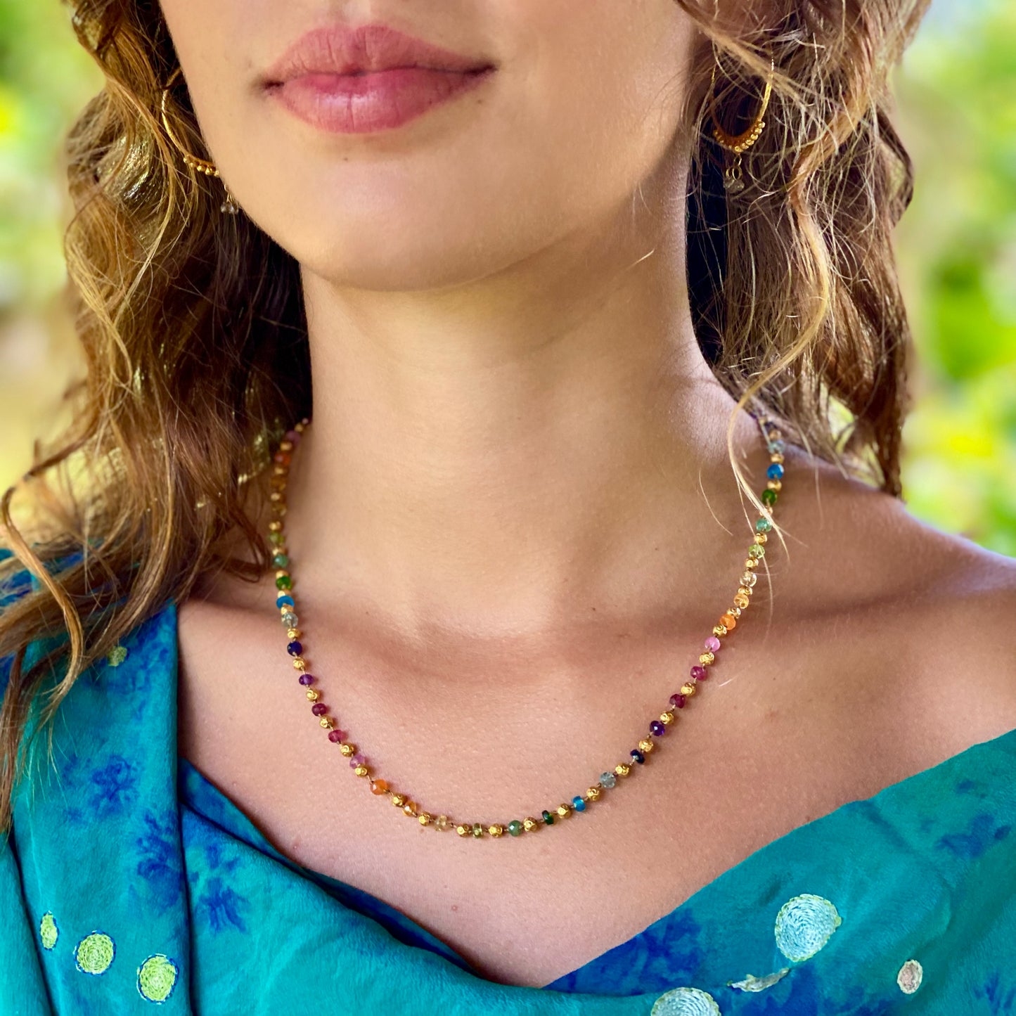 Rainbows & Gold Necklace