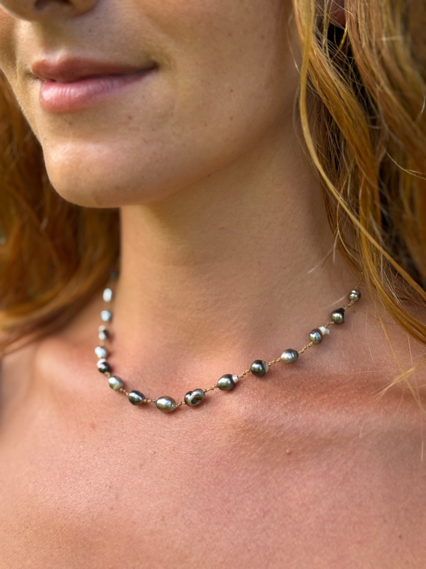 Tahitian Keshi Ovals Necklet