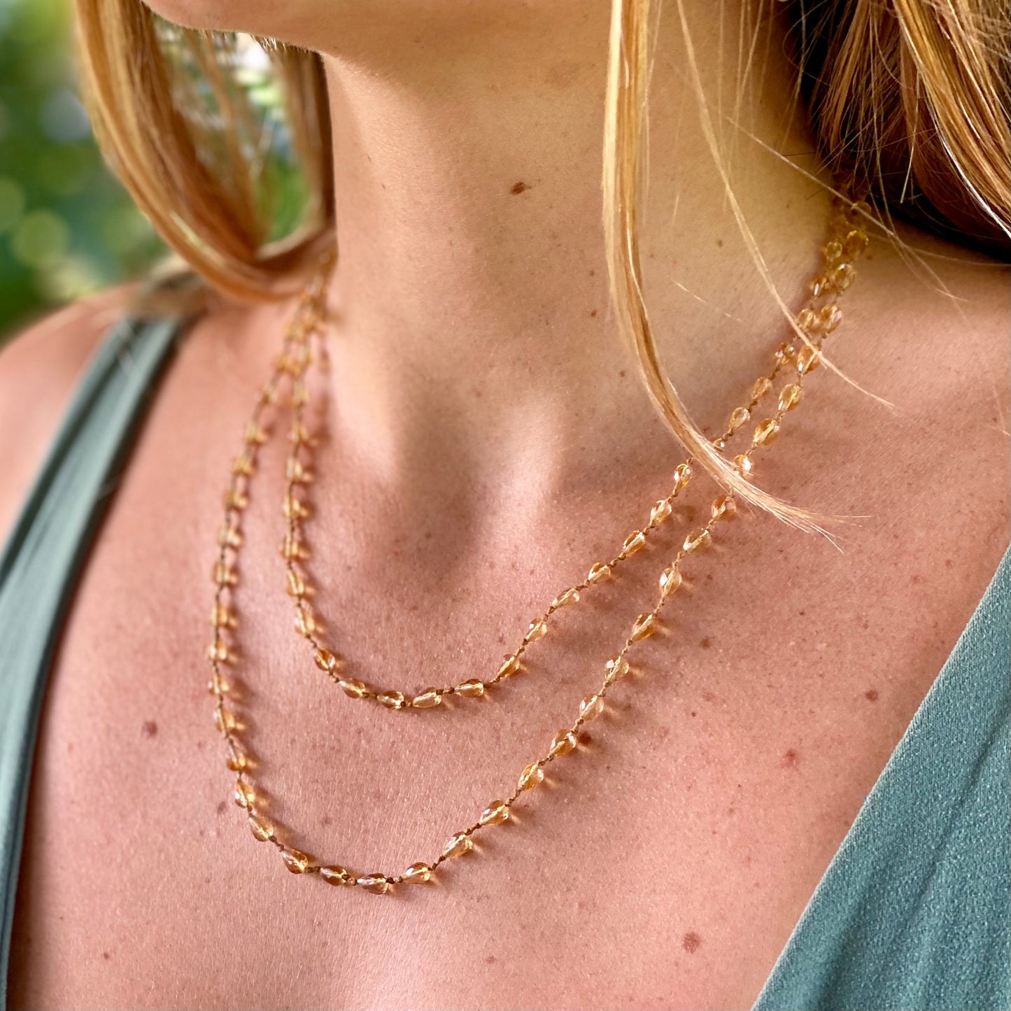 Citrine Drop Lei