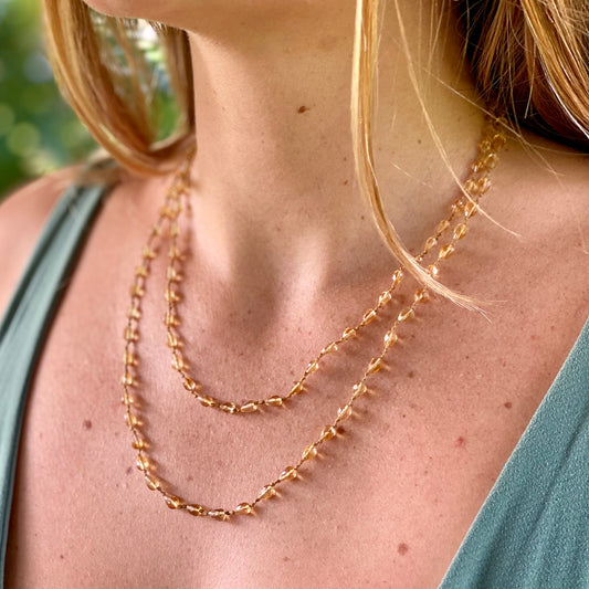 Citrine Drop Lei