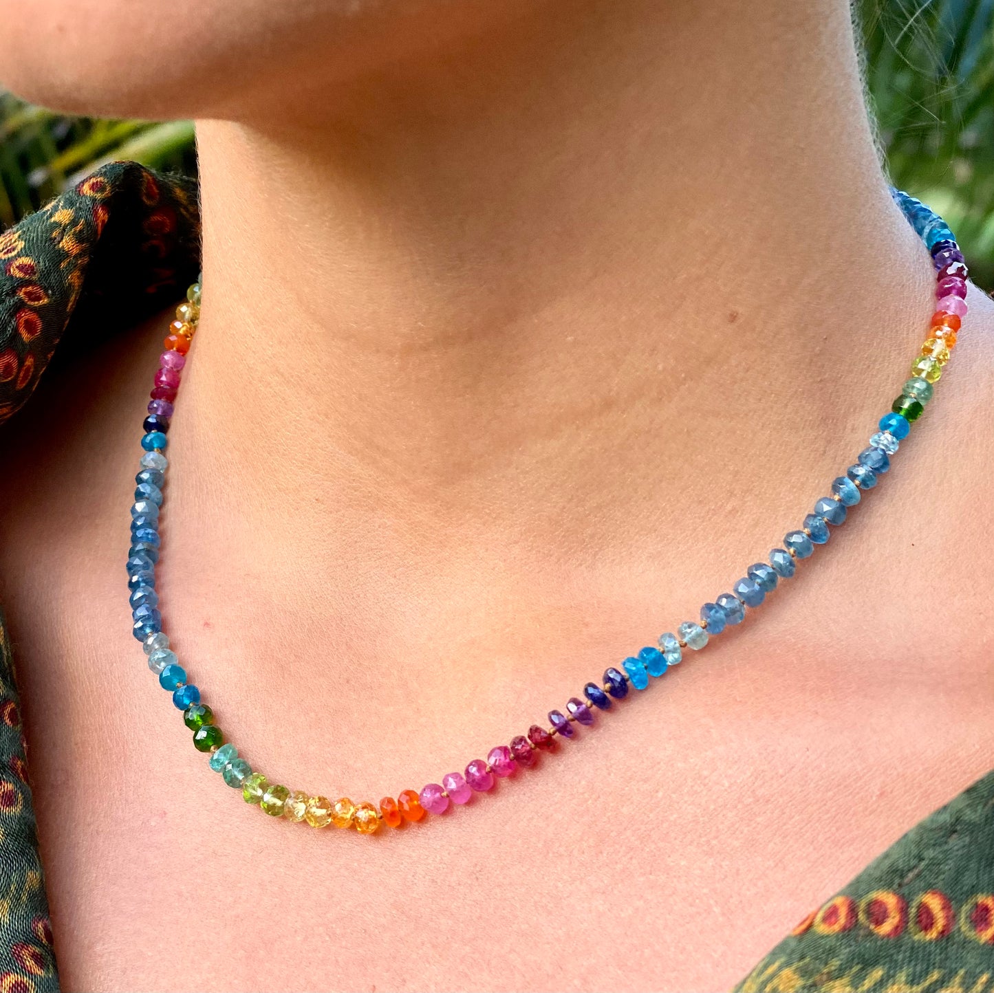 Indigo Kyanite Rainbow Lei