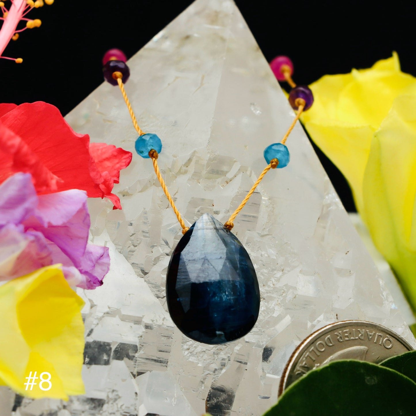 Blue Kyanite Rainbow Drop