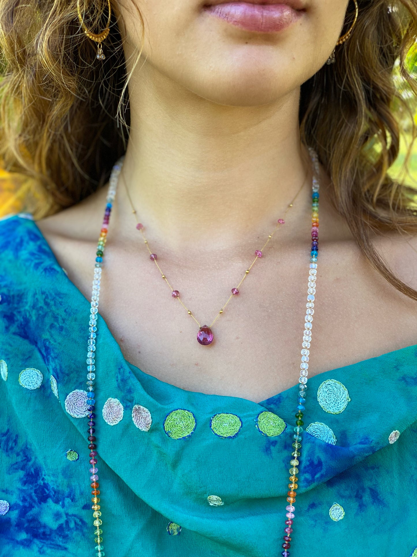 Pink Tourmaline Alohi Drop