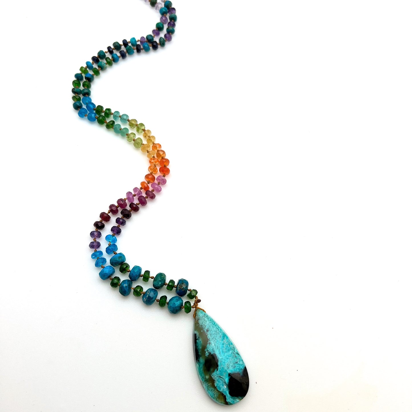 Fossilized Wood Opal with Chrome Diopside & Opalina Rainbow Mana