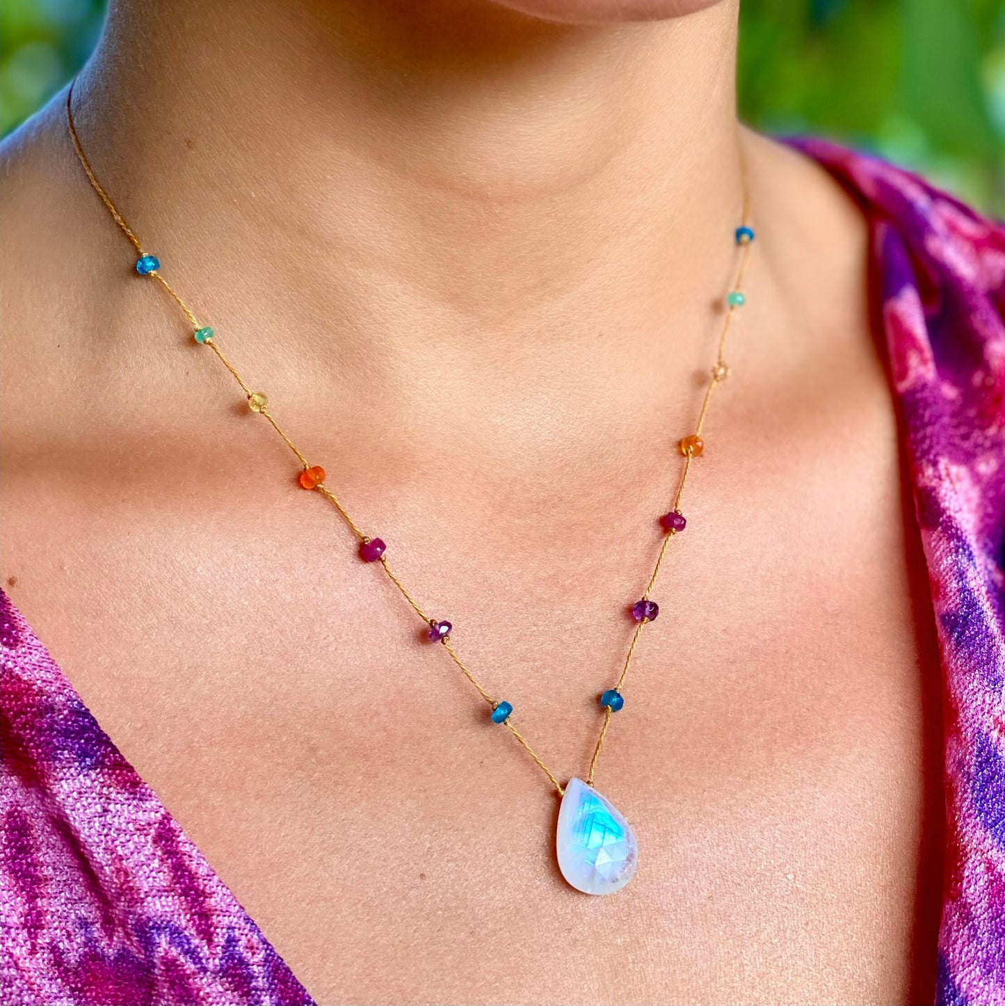 Moonstone Rainbow Drop