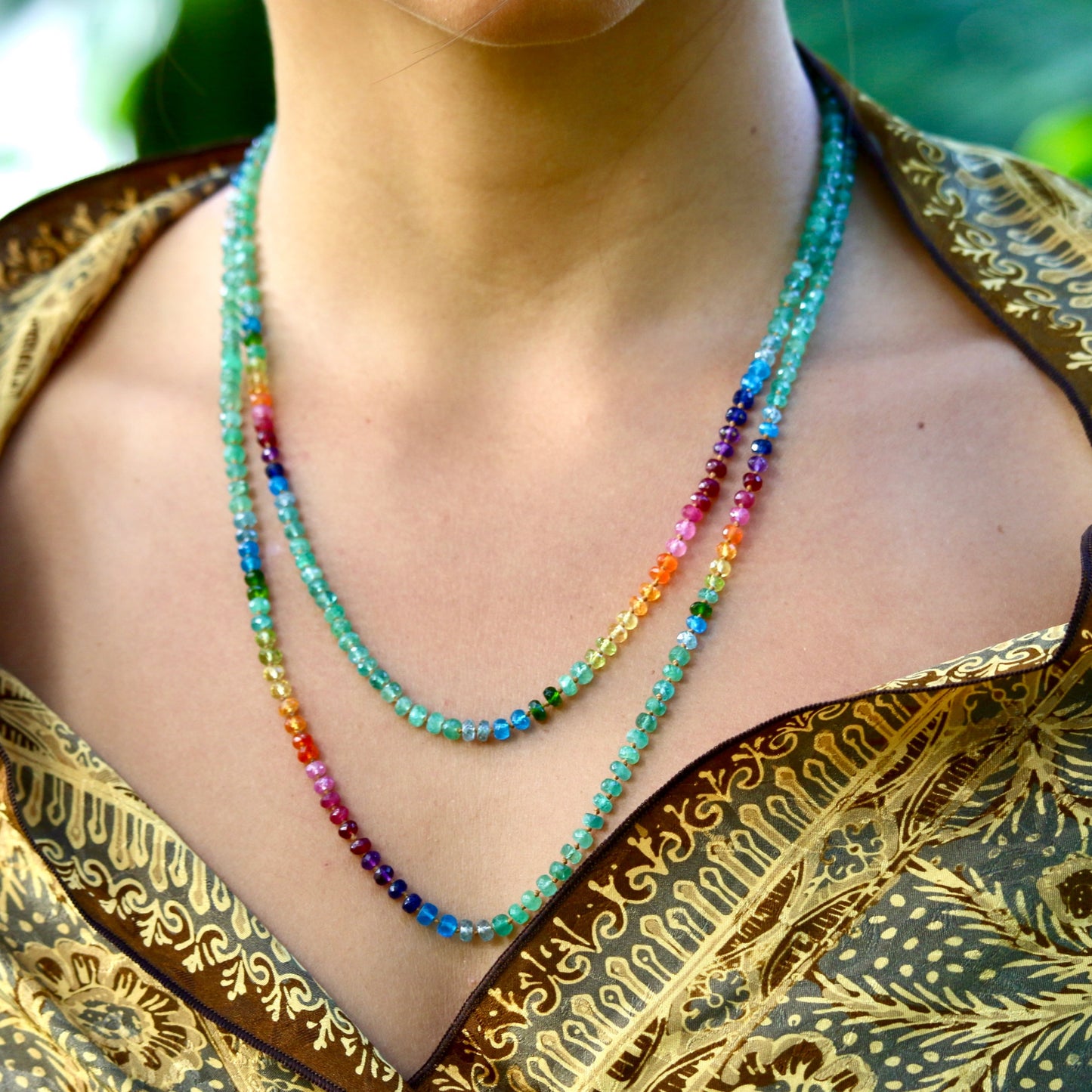 Zambian Emerald Rainbow Lei