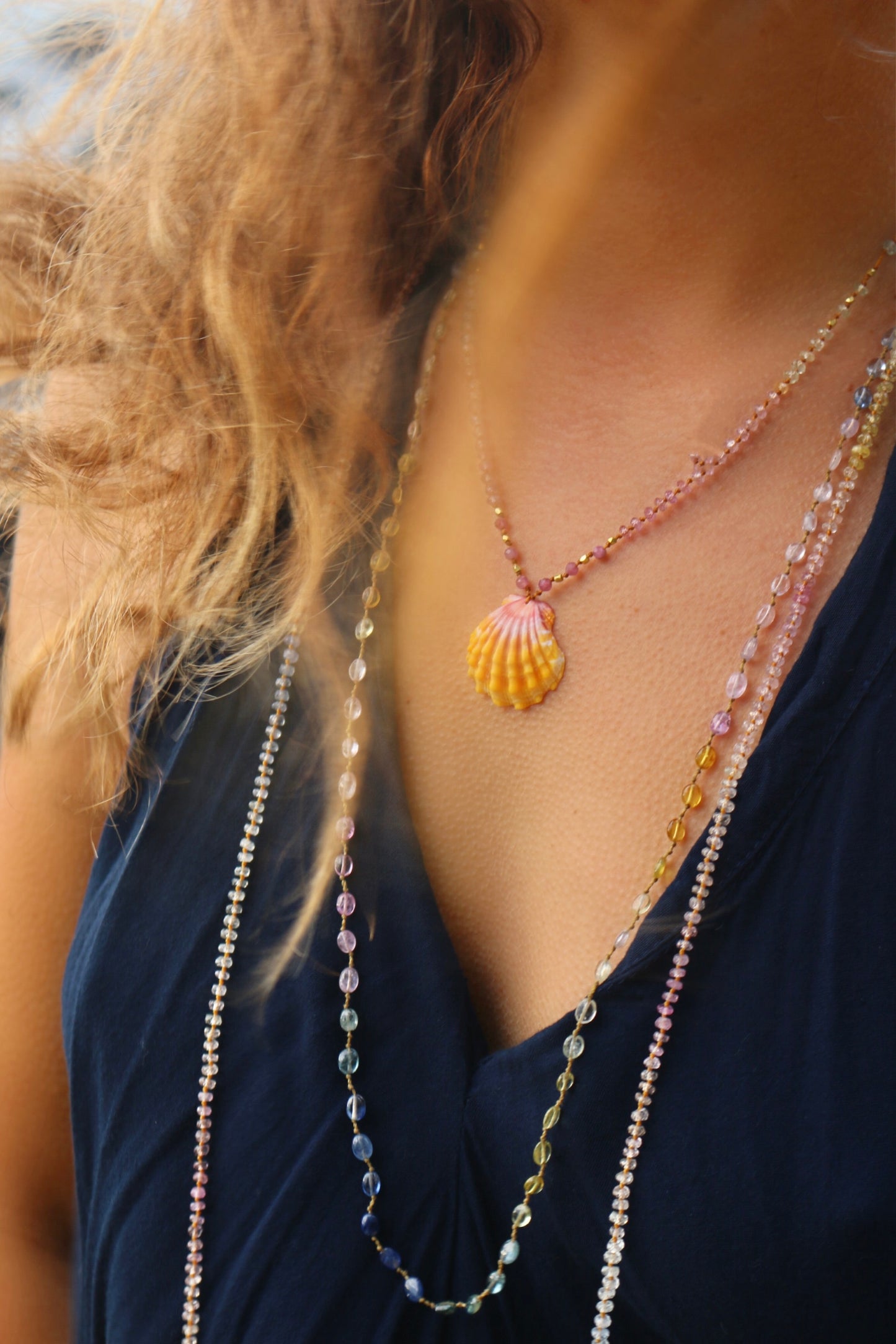 Smooth Pastel Sapphires Lei