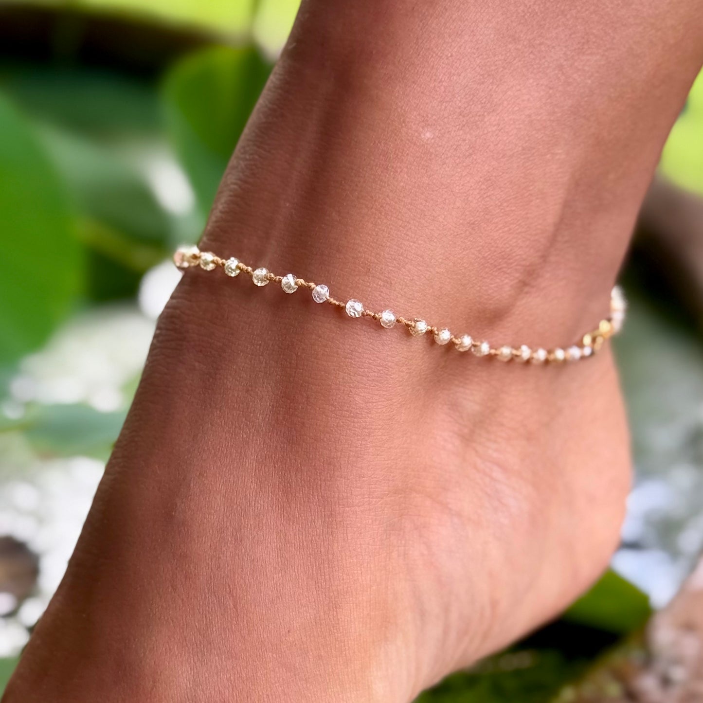 Golden Zircon Anklet