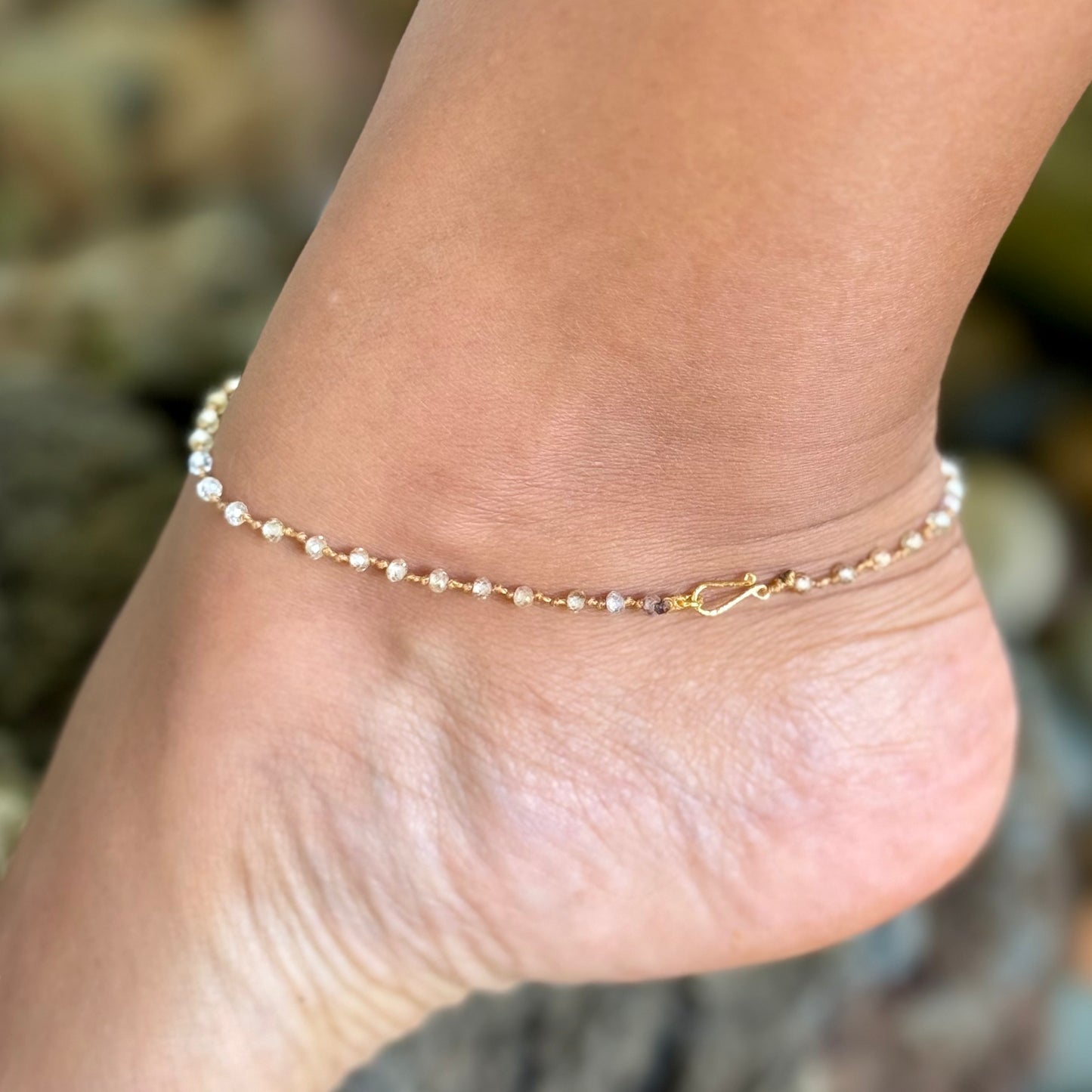 Golden Zircon Anklet