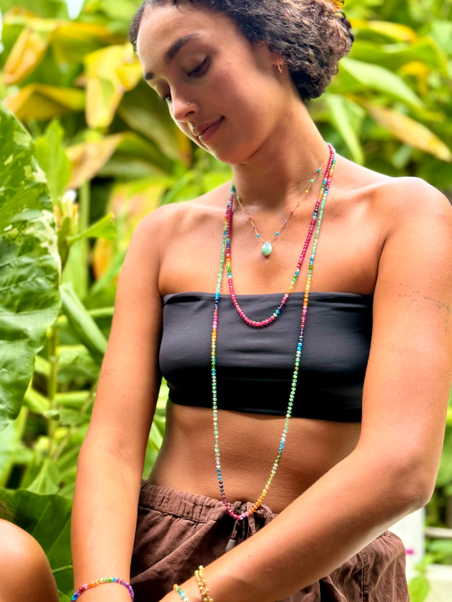 Fuchsia Ruby Rainbow Lei