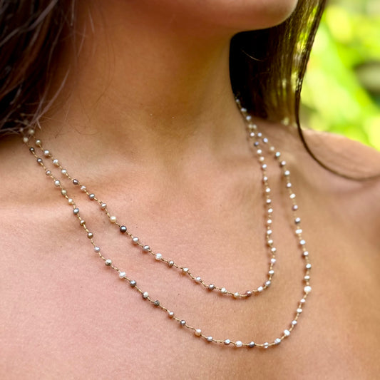 Wild Baja Pearls Keshi Lei
