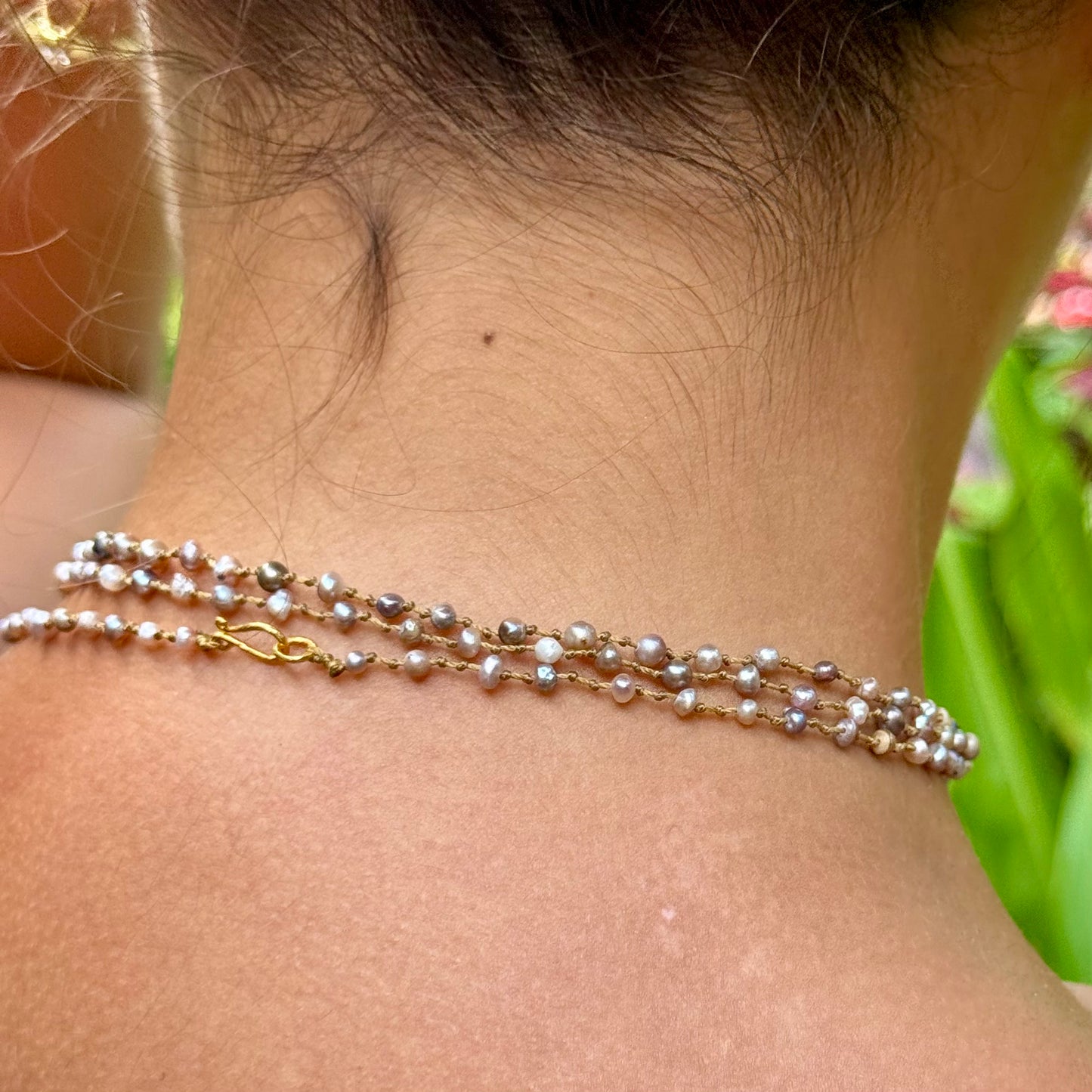Wild Baja Pearls Keshi Lei