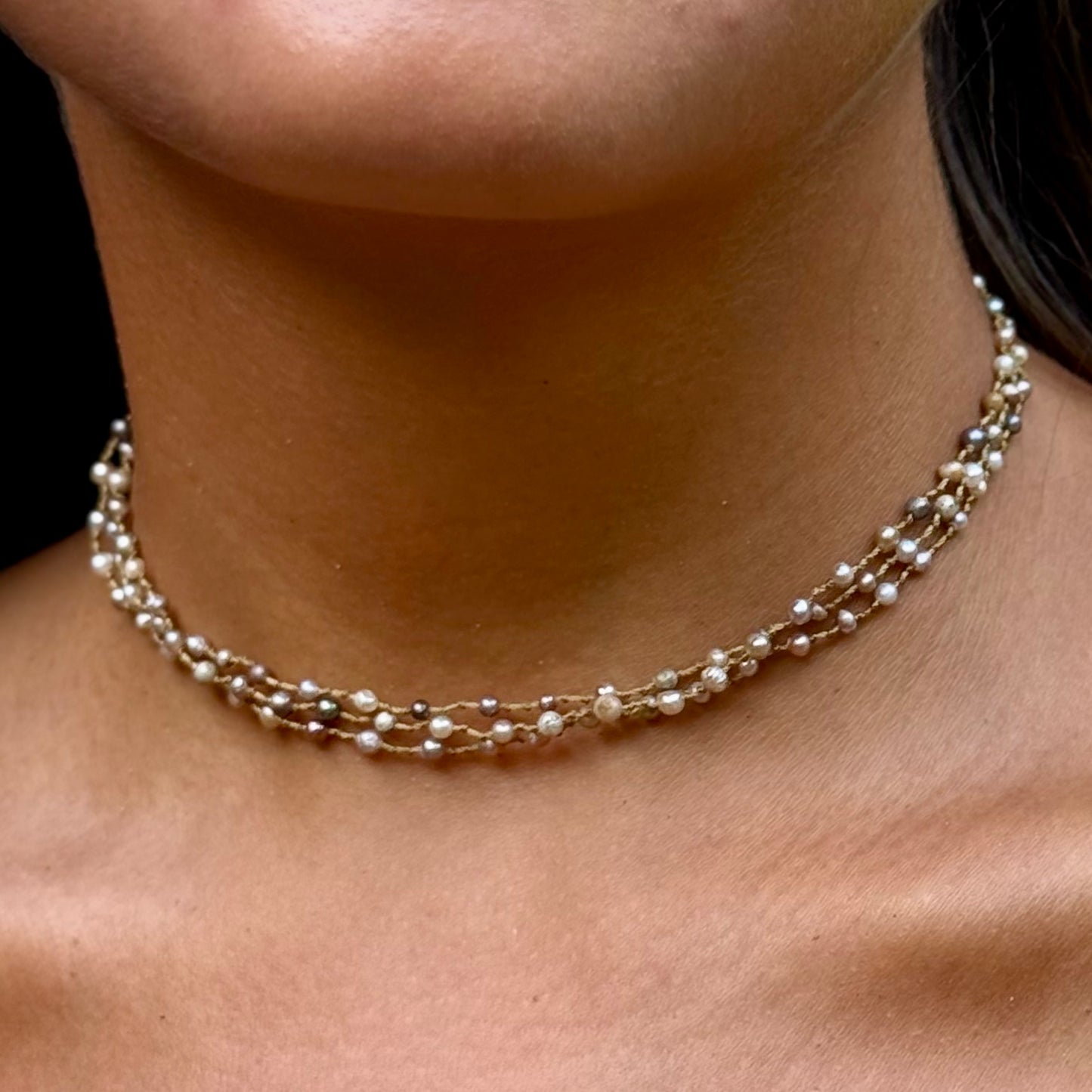 Wild Baja Pearls Keshi Lei